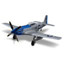 Zestaw 750mm P-51D Mustang Warbird PNP - niebieski