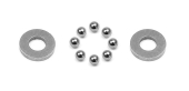 Łożyska kulkowe węglikowe, osiowe (2,5 mm x 5,4 mm x 0,8 mm) XRAY