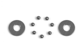 Łożyska kulkowe z węglików spiekanych, osiowe (2,8 mm x 6,5 mm x 0,8 mm) XRAY