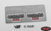 Boczny metalowy emblemat dla Traxxas TRX-4 &#39;79 Bronco Ranger RC4WD