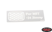 Osłona fajki do zestawu samochodowego MST 4WD Off-Road W/J4 Jimny Body RC4WD