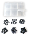 Zestaw podkładek aluminiowych czarnych (60) H-SPEED po 10 sztuk. 0,25, 0,5, 1,0, 1,5, 2,0, 3,0 mm