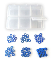 Zestaw podkładek aluminiowych niebieski (60) H-SPEED po 10 sztuk. 0,25, 0,5, 1,0, 1,5, 2,0, 3,0 mm